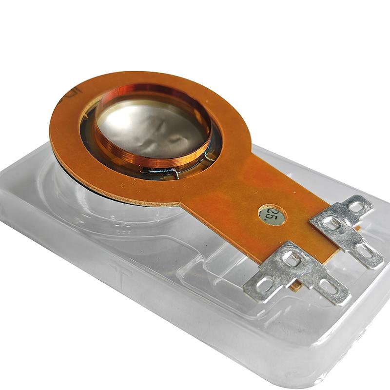 1Pc Repair Parts 25.4Mm Tweeters Voice Coil Round Speaker Treble Coil Horn Titanium Film Copper Clad Alumium Diaphragm