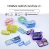 1 Set Dollhouse Sanrio Cartoon Lunch Box Mini Storage Box Model Home Decoration Dolls House Accessories For Kid Pretend Play Toy