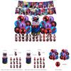 Spider-man Across The Spider-verse Party Flag Set With Balloons For Birthday And Halloween Celebration