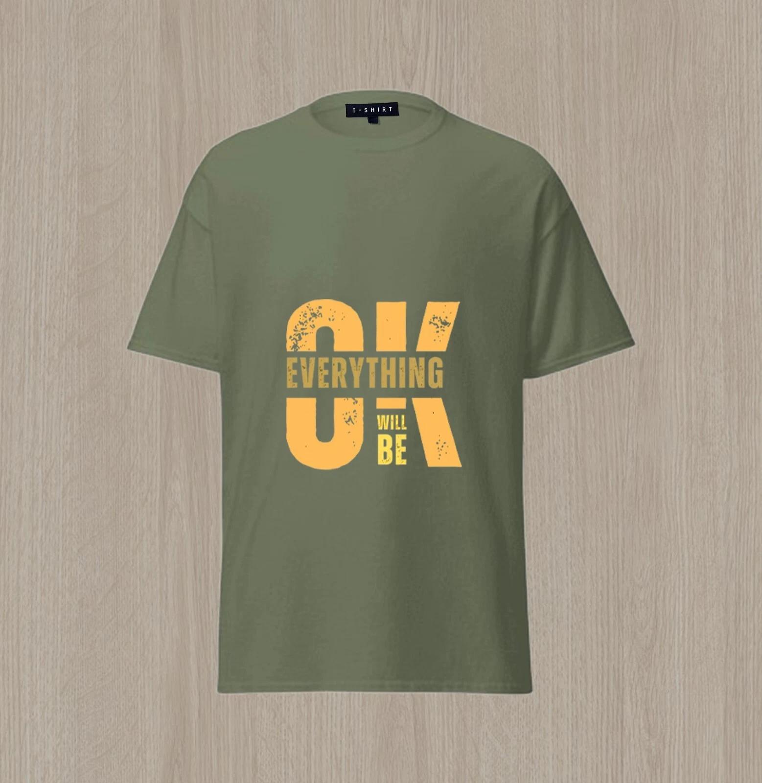 Custom Everything Will Be Ok T-shirt Design Unisex Jersey Short Sleeve Tee 3XL