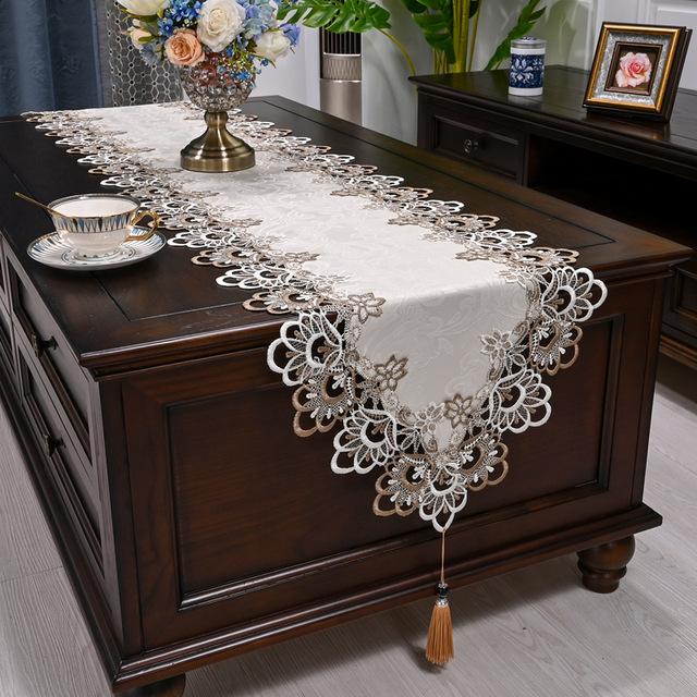 

Овальная дорожка для стола, Европейский флаг, тумба под телевизор, журнальный столик, скатерть, дорожки для стола, длинное скандинавское полотенце для чайного столика, кружевной чехол для пыли 40X120cm