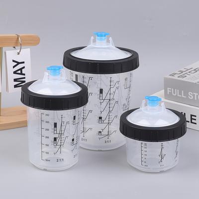 1Pc Paint Spray Cup 180/350/800ml Plastic Paint Mixing Cup Disposable Paint Cup Spray Pot Type Quick Cup