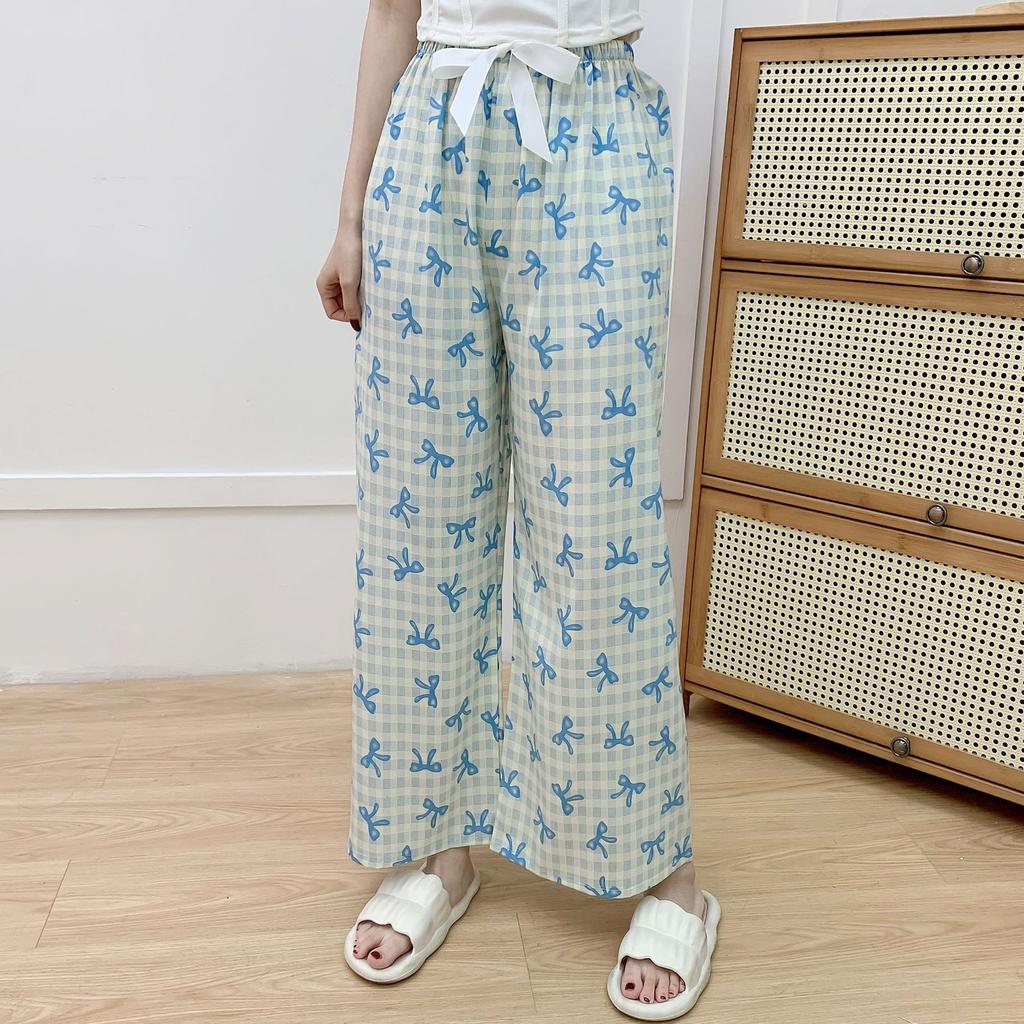 Cotton Silk Pajama Pants for Women, New Summer Style, Thin Cotton Casual Pants, Can Be Worn Outside, Large Size Home Pants