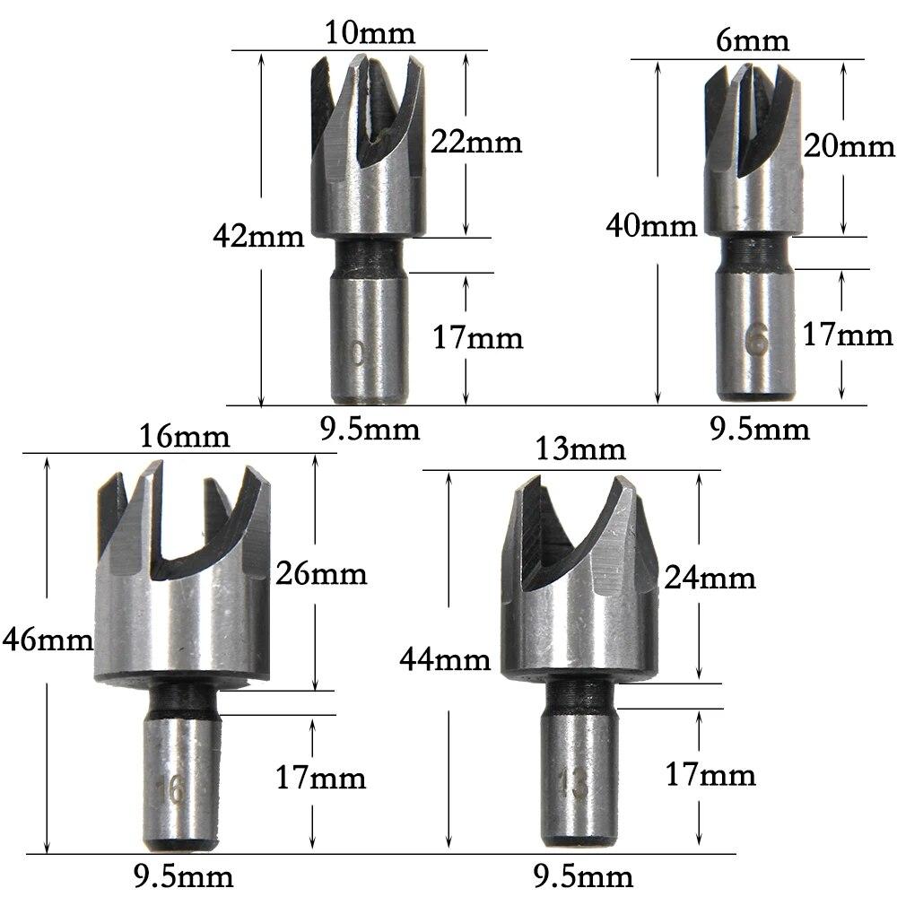 8pc Cylinder Type Wooden Plug Drill Woodwork Hole Opener Claw Type Drill Bit Hole Expand Electric Tool Accessories Hole Open Set
