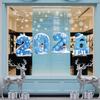 New Year 2026 Christmas Snowflake Window Clings, Festive Holiday Decorations for Storefronts, Parties, and Events