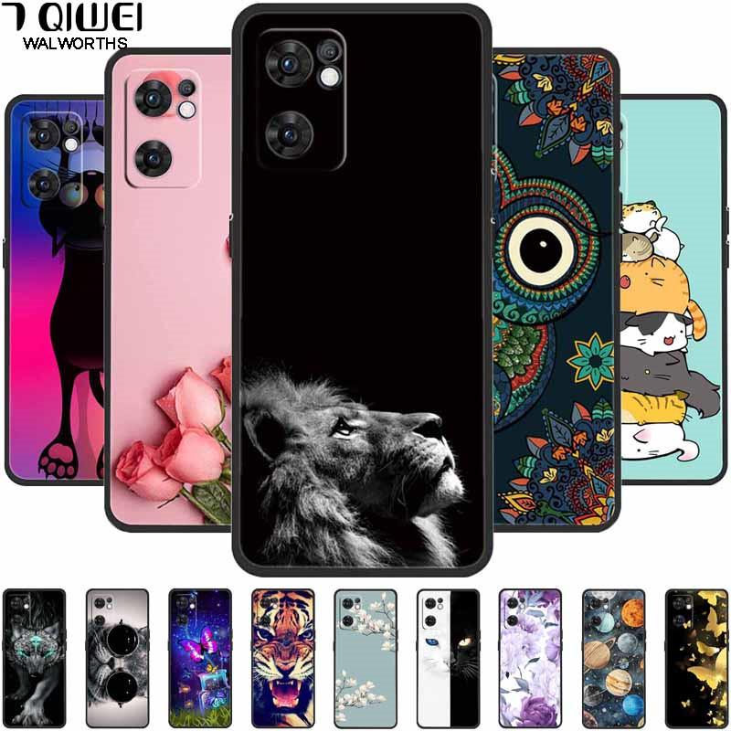 Hülle für Oppo Find X5 Lite Hülle Katze Weiches Silikon TPU Rückabdeckungen für Oppo Find X5 Lite 5G Hülle CPH2371 Stoßfest Coque Fundas