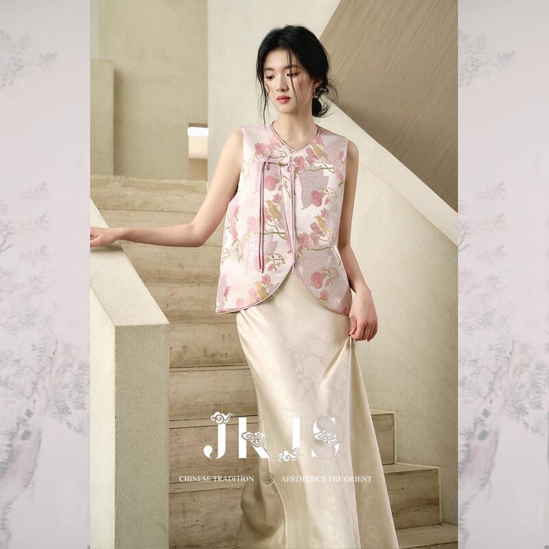 Damenweste im neuen chinesischen Stil mit Jacquardmuster