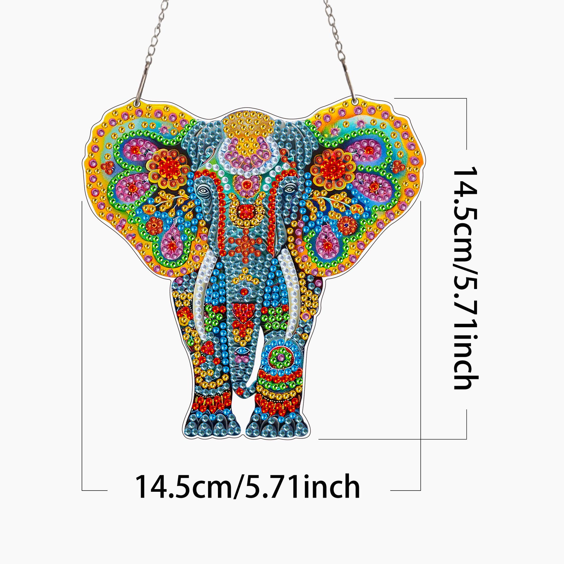 

Красочный слон алмазная мозаика: Подвеска ручной работы для украшения дома и балкона