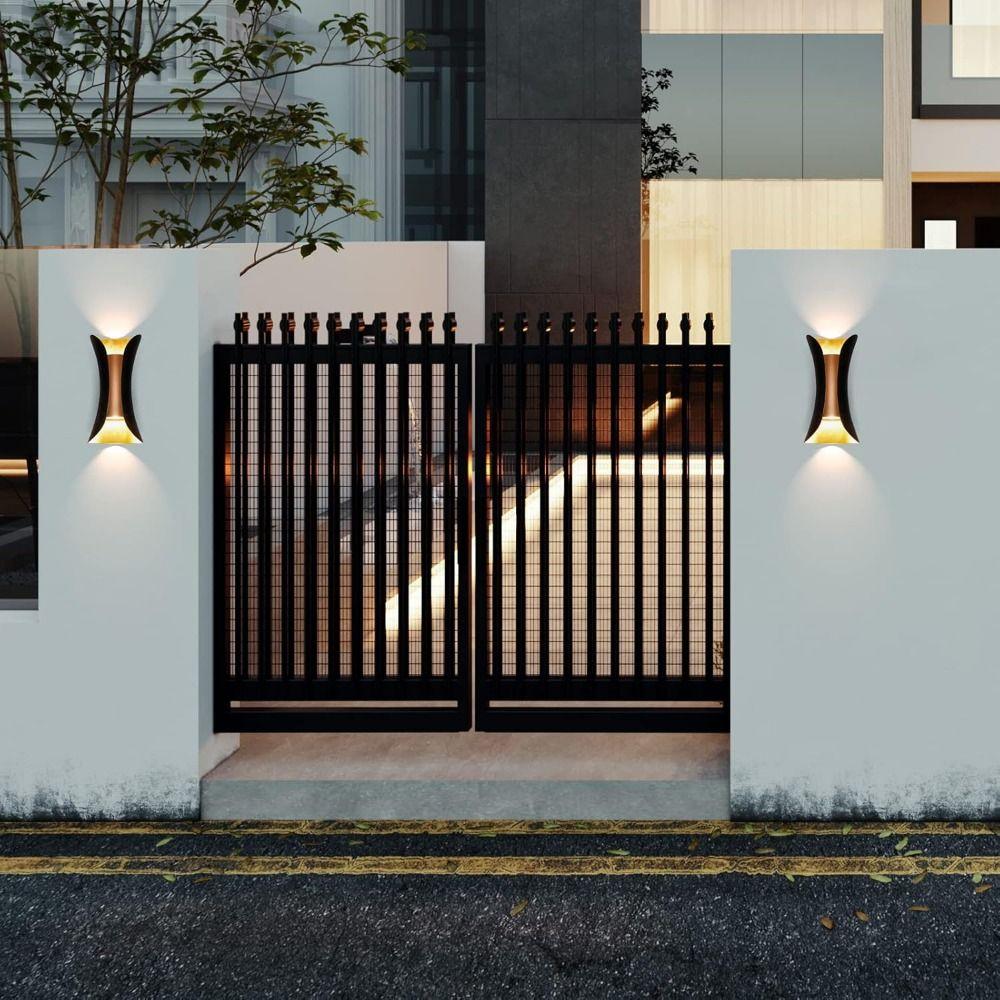 Creative LED Wall Lamp Wireless Up Down Light Outdoor Wall Light Two-Way Lighting IP65 Waterproof Bedside Lamp Garden Lighting