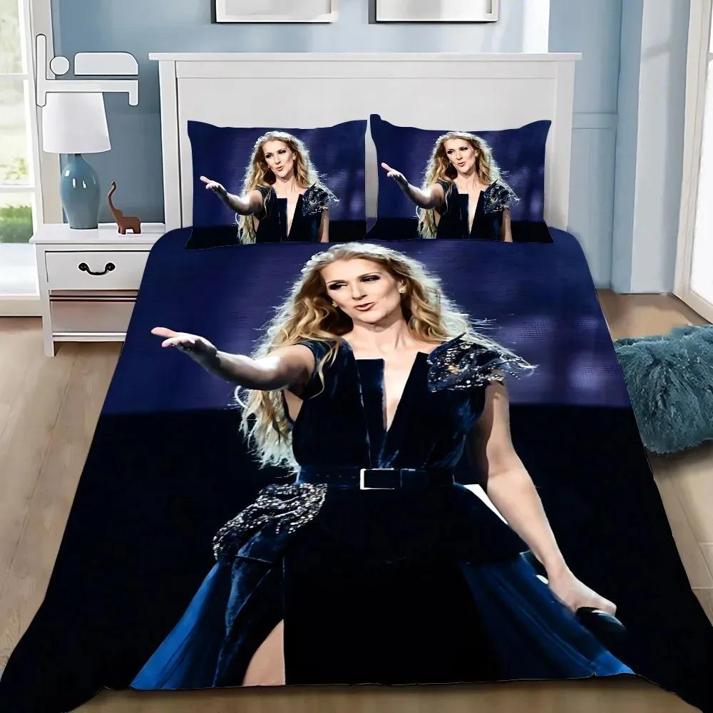 Exquisite 3D Printe Music C-Celine Dion Wallpaper Duvet Cover Pillowcase Bedding Set Single/Twin/Full/Queen Size Bedroom Decor