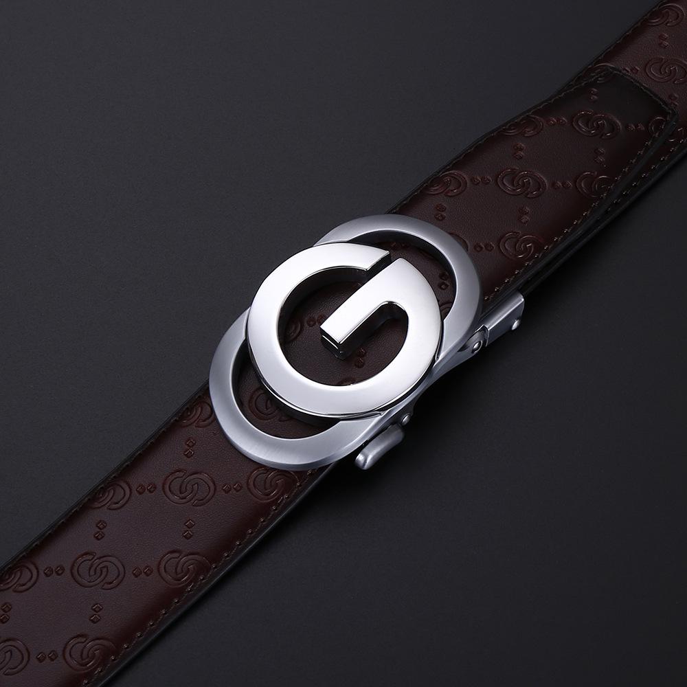 Men's High-End Genuine Leather Automatic Buckle Belt - Versatile Casual Cowhide Waistband