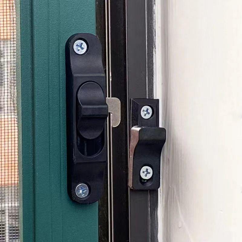 Spring Plastic Push-Pull Folding Door Window Shade Hook Lock Replacement Security Window Screen Anti Theft Plug Home Hardware