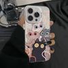 Big Eye Meow is compatible with iPhone 14 Pro, Cartoon 16 Pro Max phone case, iPhone 15 Cute 13 Pro niche 12