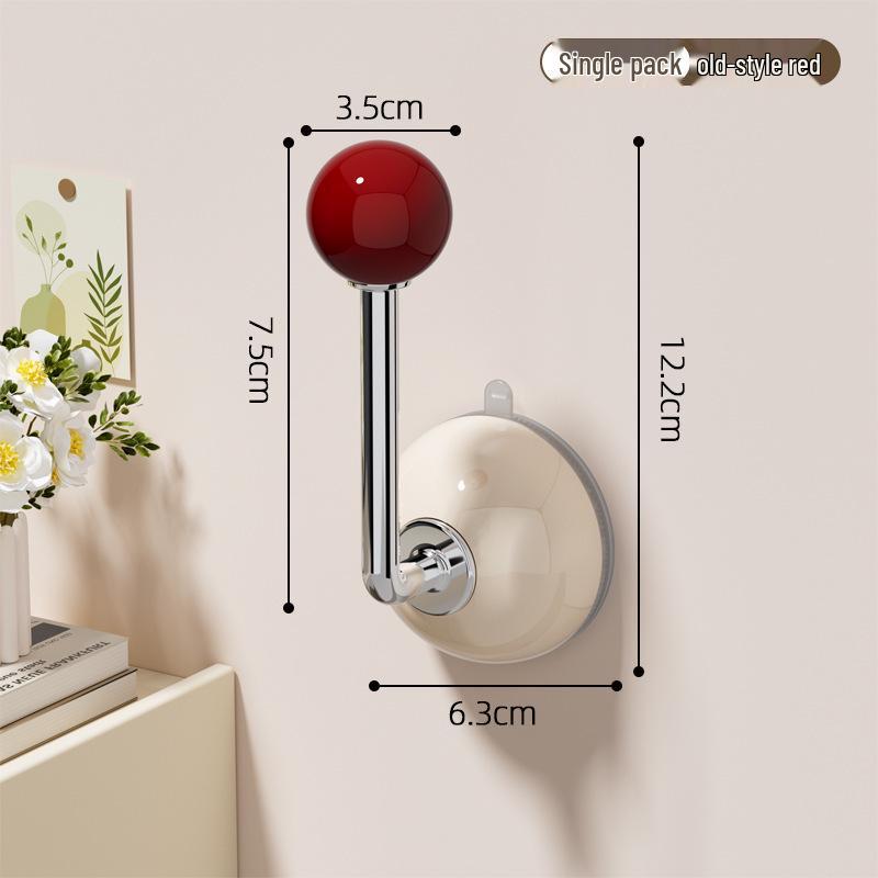 No-Drill Adhesive Suction Cup Hook for Door & Wall – Clothes, Hats & Accessories Rack