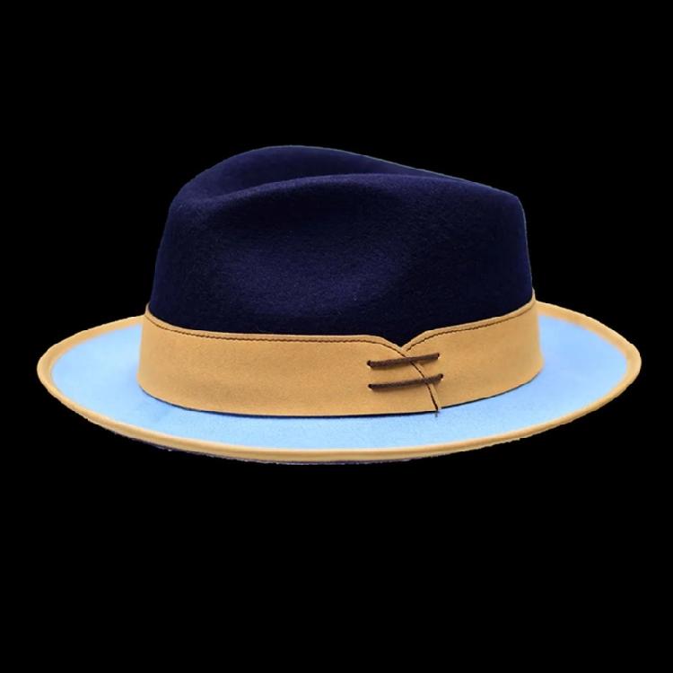 Multiuse Wool Fedoras Color Blocked Patchwork Top Hat For Men And Women Unisex Cosplay Party Costume Accessories Hat