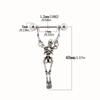 Gothic Halloween Street Barbell Skeleton Human Shaped Bone Earrings for Women Vintage Punk Barbell Pierced Skull Earring Jewelry