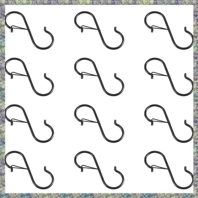 WON S Hooks For Hanging - S Shaped Hooks For Kitchen Utensil And Closet Rod - Black S Hooks For Hanging Plants,Pots