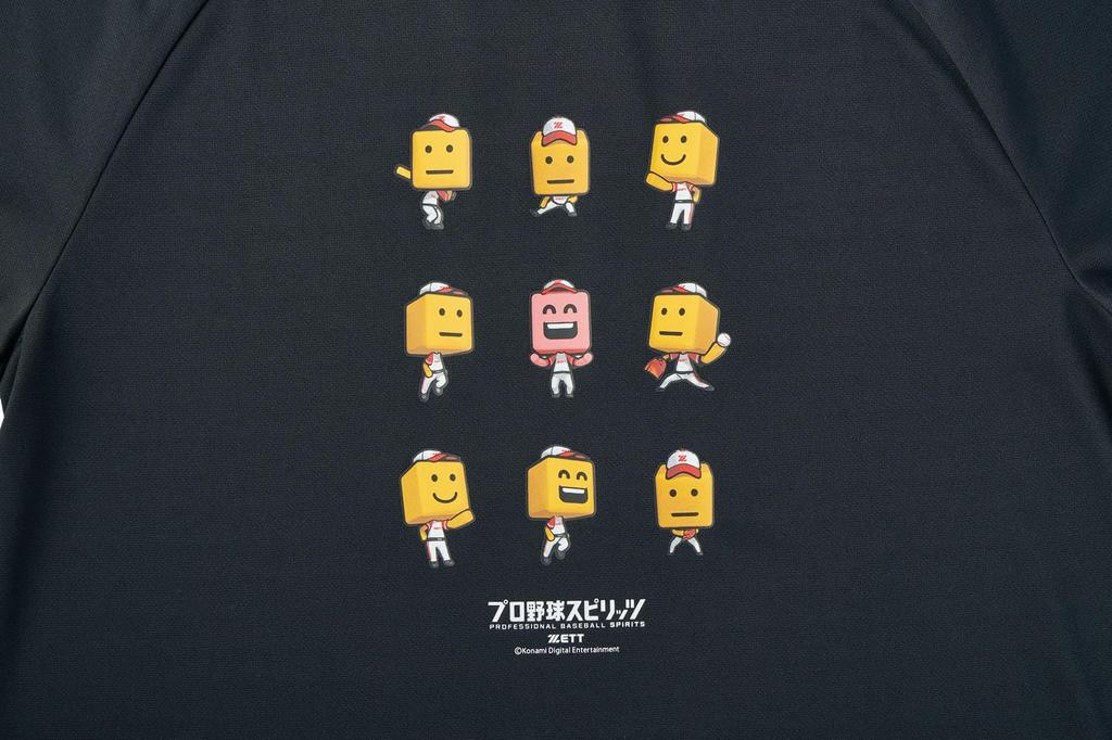 ZETT Professional Baseball Spirits A BOT97105 Black Choshu-kun T-Shirt Men's