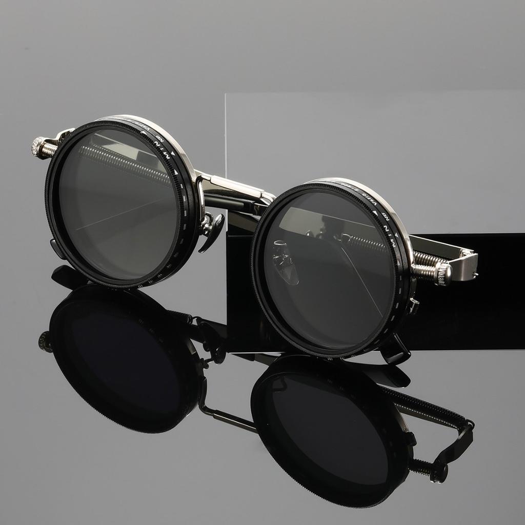 ND file adjustable dimming sunglasses fishing driving filters retro glasses UV protection punk polarized sunglasses