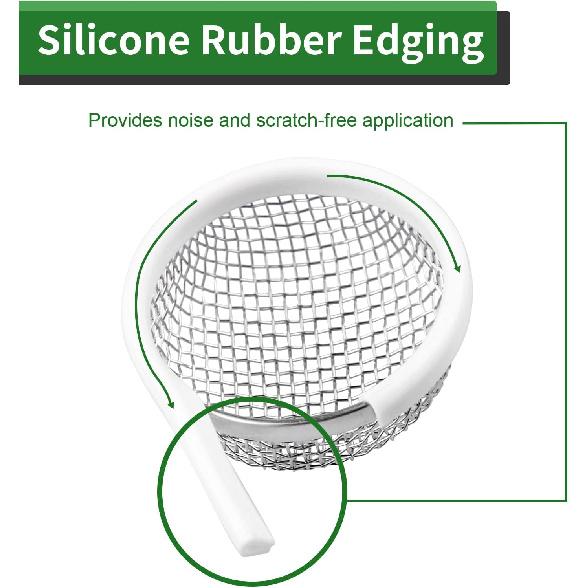 RVGUARD RV Flying Ect Screen, RV Furnace Vent Cover Bug Screen 2 Pack 2.8 X 1.3 Inch Stainless Steel Mesh With Tallation Tool And Silicone Rubber