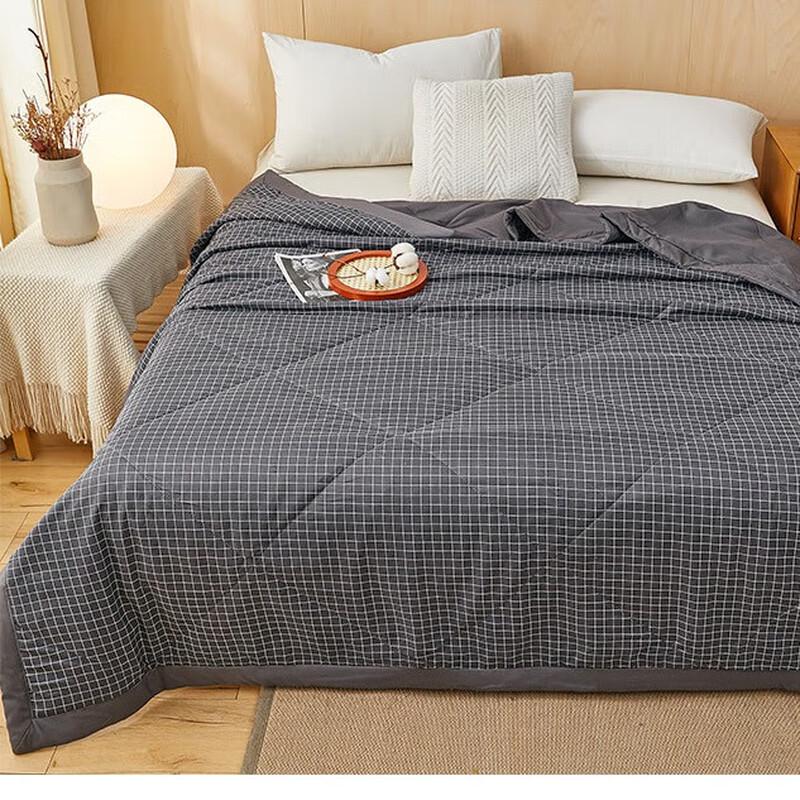 

Gong Xiansheng Washed Cotton Plaid Summer Quilt