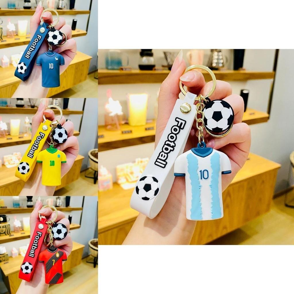 Soccer Jersey Adorable Keychain Durable Pvc Accessories For Colleagues And Friends