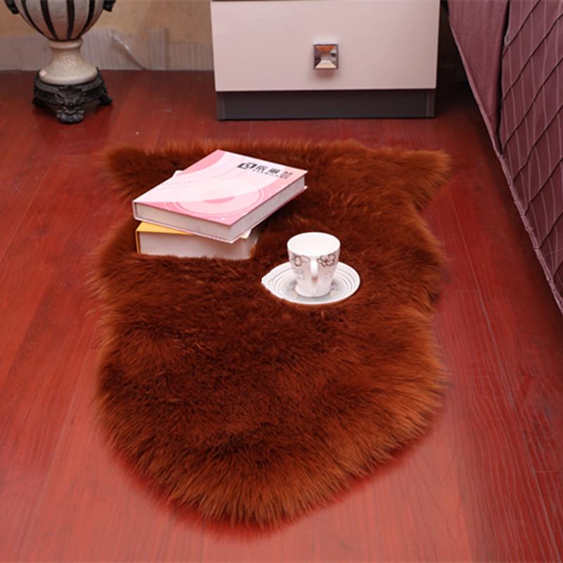 Imitation Australian Wool Plush Carpet Sofa Cushion & Bay Window Mat