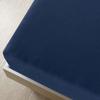 136231 vidaXL Draps-housses Jersey 2 pcs Bleu marine 90x200 cm Coton