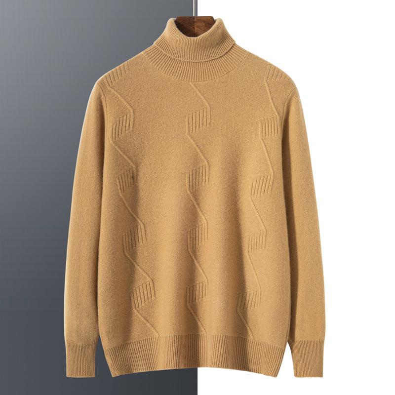 Versatile Men's Cashmere Sweater: Thick, Warm, Business & Casual Winter Wear