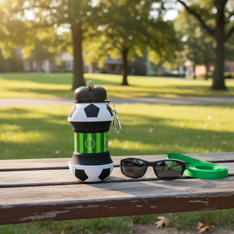Foldable Water Bottle Leakproof Portable Mug for Outdoor Sports Basketball Football Tennis Golf School Travel Drinking Cup for Kids Adults