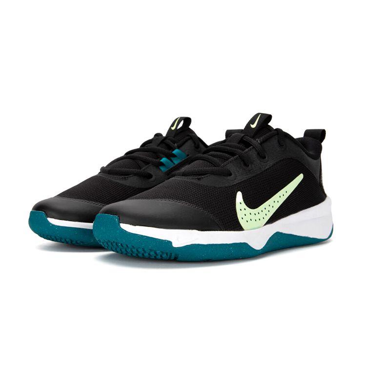 Nike Omni Multi-Court GS Black Bright Spruce Kids Sneakers White Barely-Volt DM9027-003