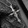 Street Dark Retro Bone Cross Jewelry Pendant Necklace