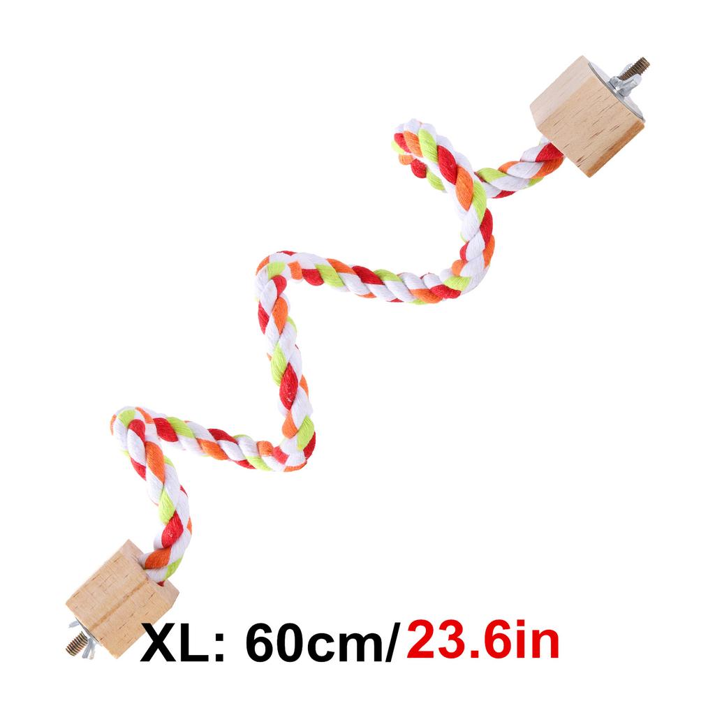 Papageien Bissspielzeug Papageien Farbige Baumwollseil Spielzeug Elastische Papageien Kletterspielzeuge Stabile Vogel Schaukel Geschirr Käfig Haustier Spielzeug Schaukelständer