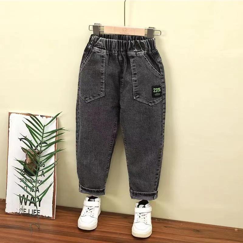 Løse jeans i koreansk stil for gutter for vår og høst 2025 - Allsidig fritidsklær for barn
