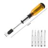 Ratchet Screwdriver Set Push Pull Ratchet Screwdriver Multi-Bit Adjustable Screwdriver Repair Tool Kit Professional Tool