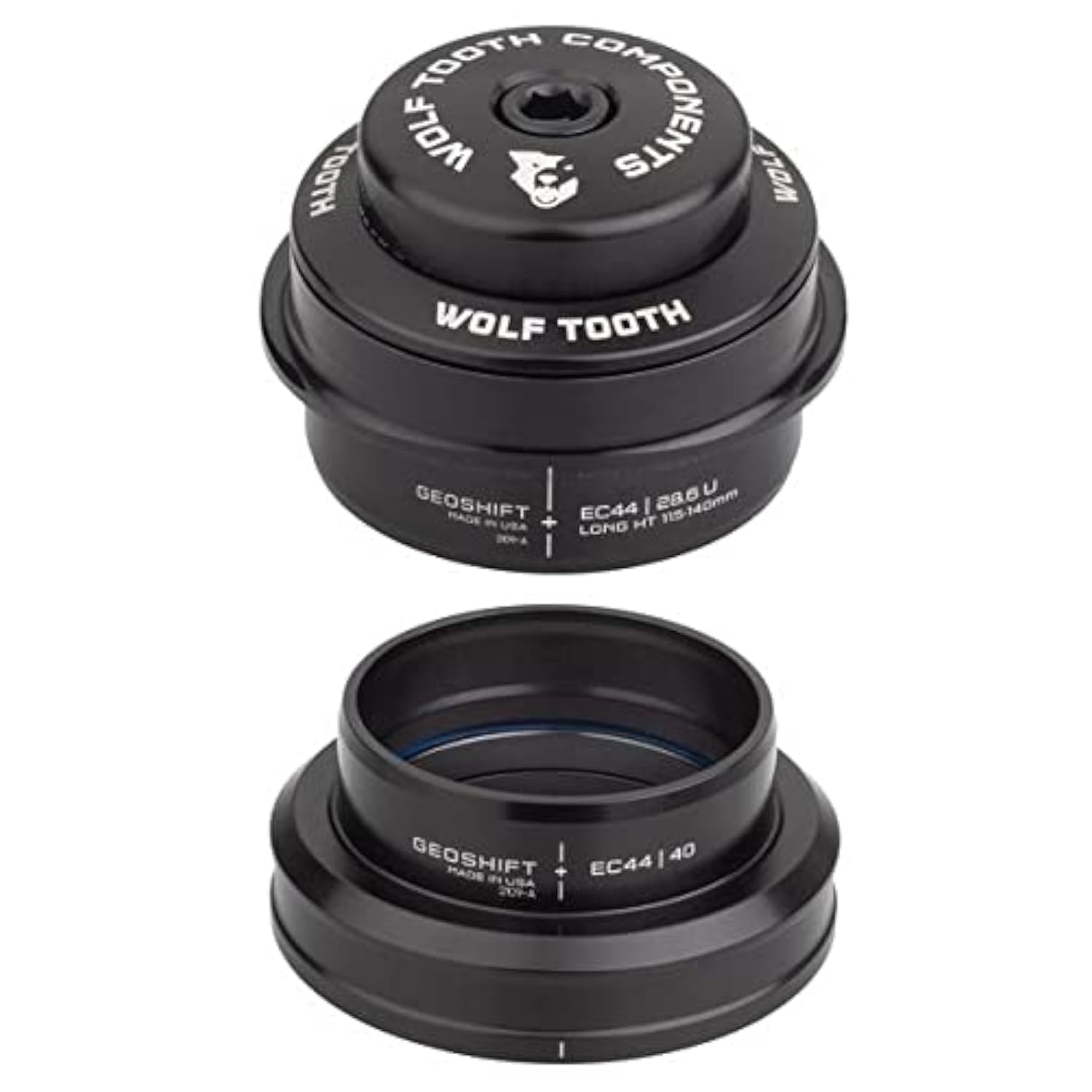 

Wolf Tooth EC44 Верхний EC44 Нижний Гарнитура GeoShift Angle 2° Performance Long(90-115mm) чёрный