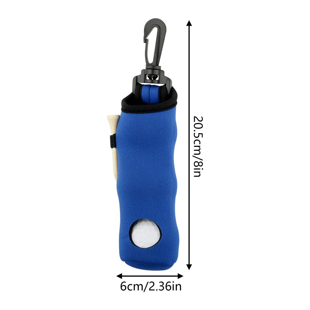 Golf Ball Carry Bag Holder 2 In 1 Golf Ball & Golf Tee Holder Pouch with Clip Gifts for Golf Lovers Friends