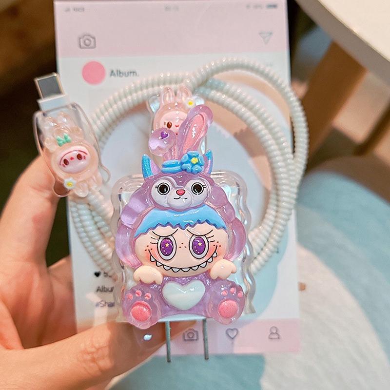 

Labubu Мультяшный Милый 20 Вт Зарядное Устройство для Телефона Защитный Чехол Протектор Для IPhone