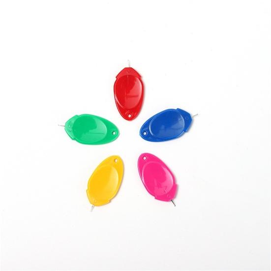 10Pcs Needle Threader Automatic DIY Plastic Hook Design Sewing Threader for Household