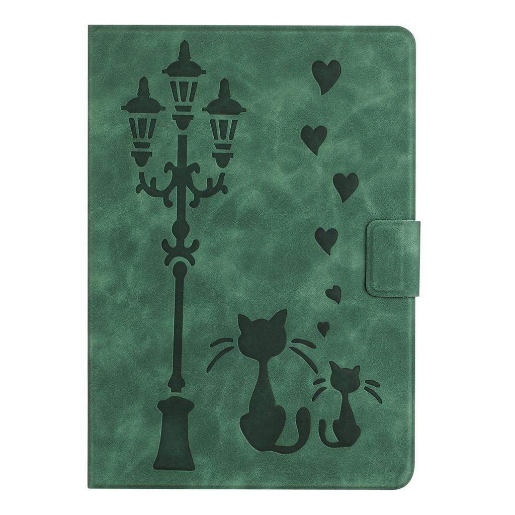 For iPad Mini (2019) 7.9 Inch/Mini 4/mini 3/Mini 2/Mini Case Couple Cat Imprinted Microfiber Leather Smart Tablet Cover