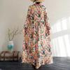 Travel Round Neck Vintage Long Flesh Covering Dresses