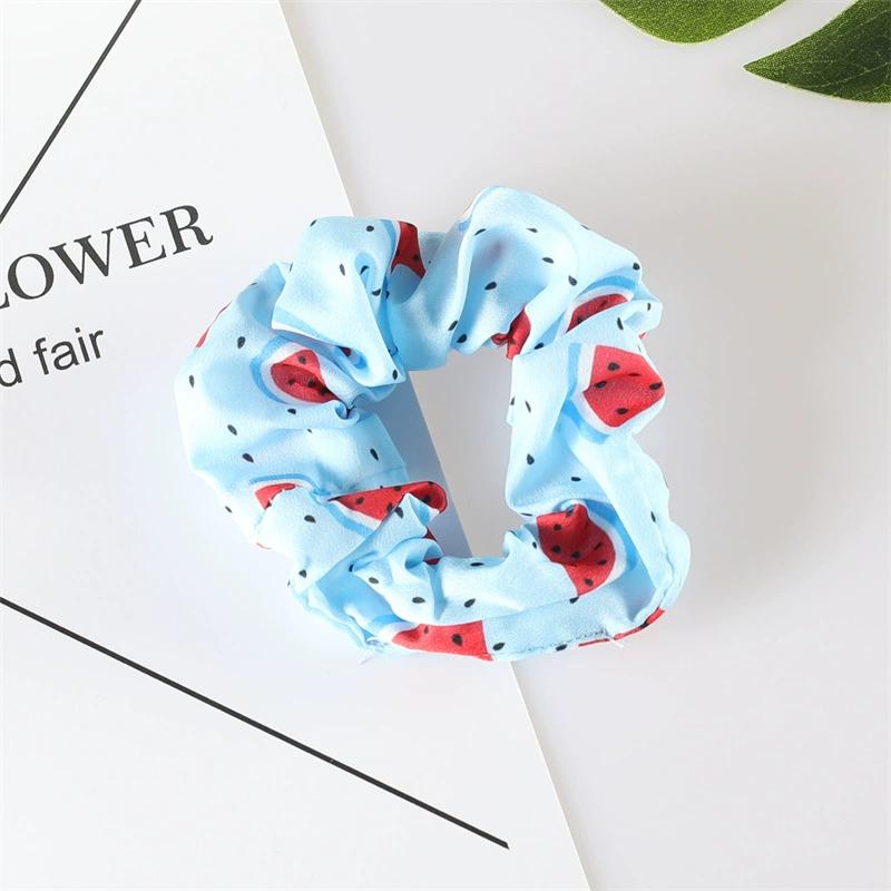 

Летний Фруктовый Узор Эластичные Резинки для Волос для Женщин Новая Модная Резинка-Скранч для Хвоста Эластичные Резинки для Волос Аксессуары для Волос