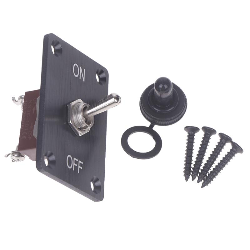 Heavy Duty Toggle Switch 2 Pin 2 Gears On/Off Spst With Mounting Panel Weatherproof Cap For Boat Car Plug Play