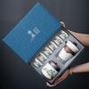 Light Luxury Custom Printing Gift Box, White Porcelain Travel Tea Set, Outdoor Camping, Portable Car Express Cup, High-end Business Souvenir