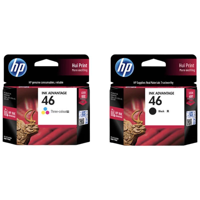 HP 46 Oryginalny zestaw wkładów atramentowych Czarny i Kolorowy