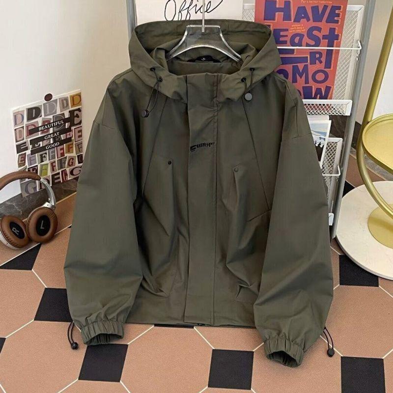 Men's Spring/Autumn Outdoor Casual Windbreaker - Loose Fit Mountaineering Jacket