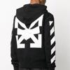 OFF WHITE Felpa con zip e cappuccio Slim Fit Arrows Diag OMBE001F20FLE0071001