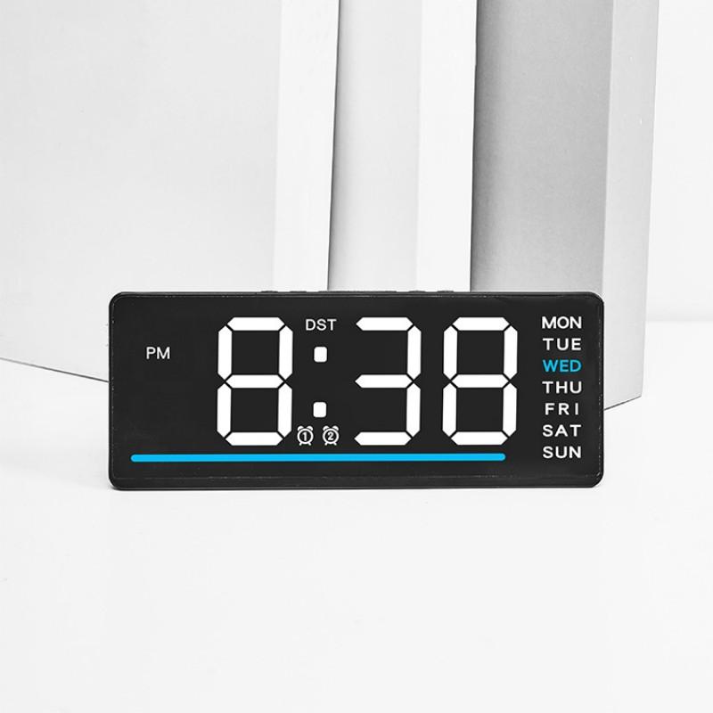 Ceas cu alarmă cu LED digital Data Reglarea temperaturii luminozitate Ceas electronic pentru copii Ceas cu amânare silențioasă 12/24H Alimentat prin USB