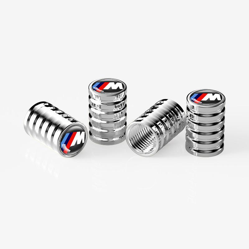  4Pcs Metal Car Wheel Tire Valve Air Stem Cap for BMW M Performance E36 E46 E90 E60 F10 F30 E39 F20 E87 E92 G30 X5 E70 E91 G20 X1 TCFJN1 