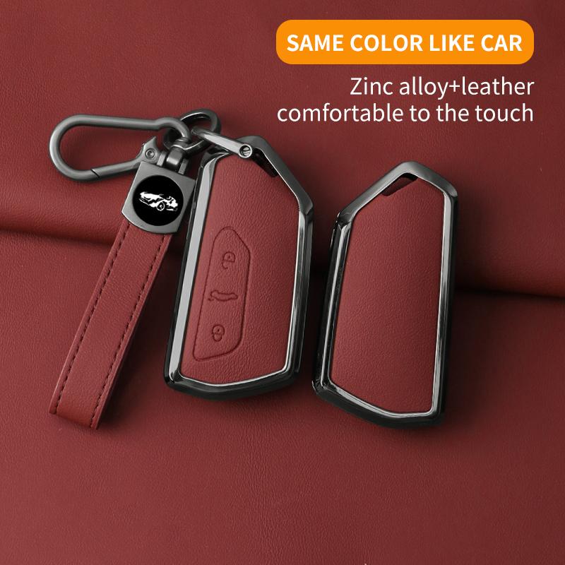 Alloy Car Key Case Cover For Vw Volkswagen Golf 7 8 Git Mk8 Id.3 Id.4 Cupra Formentor Skoda Octavia A8 Seat Leon Mk4